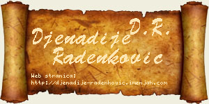 Đenadije Radenković vizit kartica